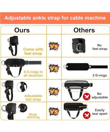 Ankle Resistance Bands with Cuffs - Versatile Fitness Elastic Bands for Whole Body & Glutes Training | 20-40LB Strength | Perfect for Men & Women - Buy Online on GoSupps.com