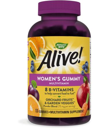 Nature's Way Alive! Women's Gummy Vitamins Great Fruit Flavors 130 Gummies