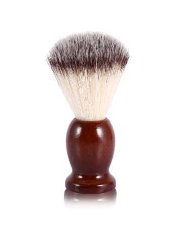 Yusat Professional Shaving Brush for Men | Nylon Hair Beard and Facial Cleansing Tool | Premium Wooden Handle Barber Brush - Buy Online on GoSupps.com