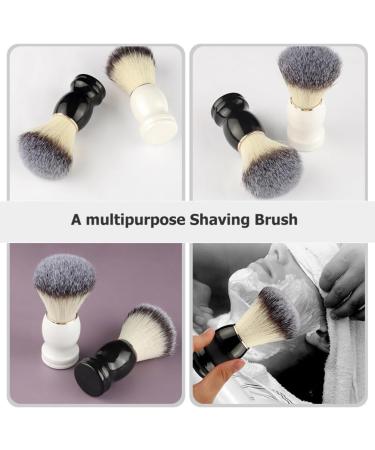 SOLUSTRE Men's Shaving Brush Set - 2pcs Beard & Face Shaving Accessories | High-Quality Shaving Tools for Men - Buy Online on GoSupps.com