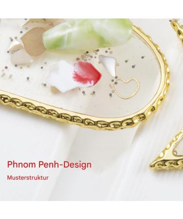  Generisch Nail Polish Palette Nail Makeup Mixing Palette Elegant Resin with Gold Edge for Gel Nail Design for Home Exercise Women - Buy Online on GoSupps.com