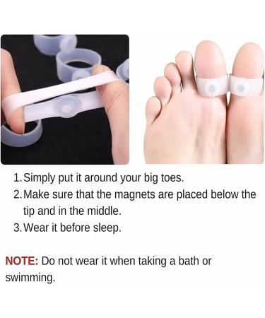 Knhorfad Magnetic Acupressure Toe Rings for Sugar Control & Weight Loss - 4/8 Piece Set | Silicone Foot Massage Therapy - Buy Online on GoSupps.com
