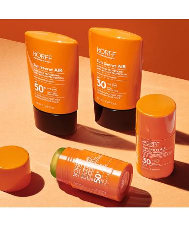 Korff Sun Secret Air Stick SPF30 | Lightweight High UV Protection Moisturizing & Anti-Aging | Waterproof Sunscreen 50 ml - Buy Online on GoSupps.com
