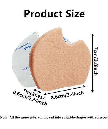 16 Pieces Self-Adhesive Felt Foot Pads for Dancers | Forefoot Pain Relief & Cushioning for Men & Women - Buy Online on GoSupps.com
