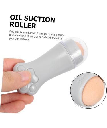 Beavorty Oil Absorbing Face Roller 1pc Volcanic Stone Oil-Absorbing Ball Purifying Clay Mud Face Massager Oil Resistant Grey 1 count (Pack of 1) - Buy Online on GoSupps.com