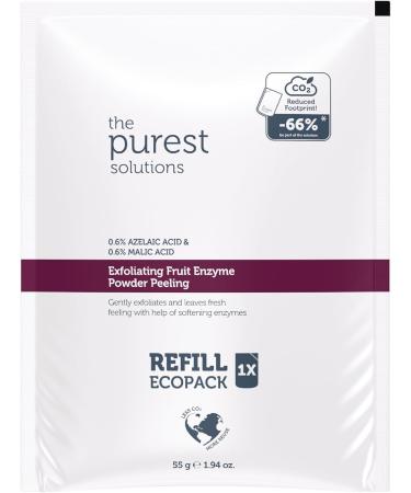 The Purest Solutions Recharge cologique - Enzyme purifiante et claircissante - Exfoliant en poudre rouge 55 g