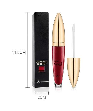 18 Colors Diamond Glossy Lipstick - Waterproof Matte & Shimmer Lip Gloss | Durable Diamond Glaze for Lively Beauty Makeup - Buy Online on GoSupps.com