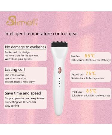 Heated Eyelash Curlers for Fast Heat Up 5D Electric Eyelash Curler with Ergonomic Design for Long Lasting Heated Eyelash Curler with 3 Adjustable Temperature Fit for Eyelashes Curve (Pink) - Buy Online on GoSupps.com