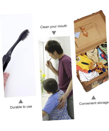 FRCOLOR 8pcs Charcoal Folding Toothbrush - Travel-Friendly Compact & Grey - Ideal for International Shipping - Buy Online on GoSupps.com