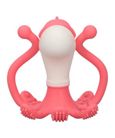 Silicone Baby Octopus Bite Ring - Food Grade Heat-Resistant Teething Toy for Tactile Training - Buy Online on GoSupps.com
