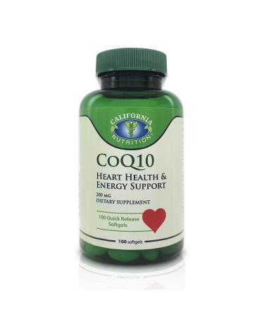 3 Packs CoQ10 200mg Soft Gels Coenzyme Q10 High Absorption Dietary Supplement 100 Counts Softgels Co-Q10 Quick Release Co Q-10 Antioxidant for Heart Health Energy Production