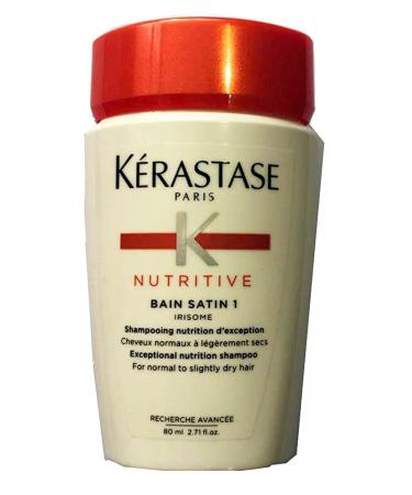 K RASTASE Kerastase Nutritive Bain Satin 1 Irisome Mini Shampoo Normal to Slightly Dry Hair 80ml