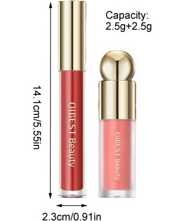 Liquid Blush - Natural Looking Matte Blush for Cheeks | Versatile Lightweight Long Lasting Blendable Creamy Lipstick Set for Face Eyes and Lips Ristyur - Buy Online on GoSupps.com