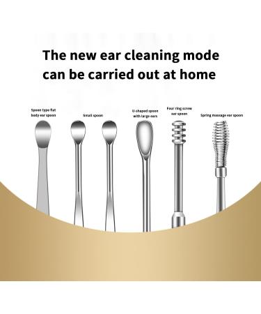 Ear Cleaner Earwax Removal Kit - 6 Pcs Set for Adults - Ear Wax Remover Tool with Storage Bag (Green) - Buy Online on GoSupps.com