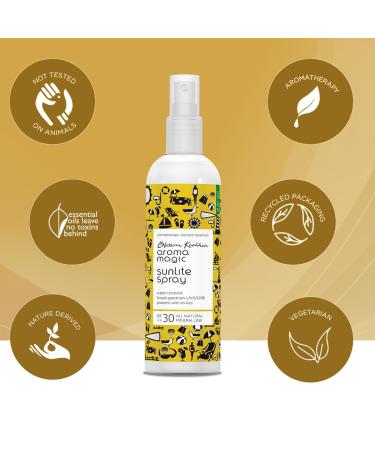 Aroma Magic Sunlite Sunscreen Spray SPF 30 | Broad Spectrum UVA/UVB Protection | Non-Nano Zinc Oxide | Water Resistant | 3.38 Fl Oz/100ml - International Shipping Available - Buy Online on GoSupps.com