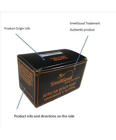 Buy Authentic Raw African Black Soap Brick from Ghana - 1lb | Natural Skin Care & Wellness - Buy Online on GoSupps.com