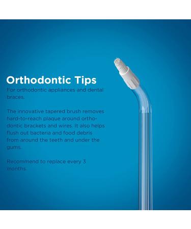 Waterpik Water Flosser Replacement Tips - Pack of 6 Orthodontic Tips - Buy Online on GoSupps.com