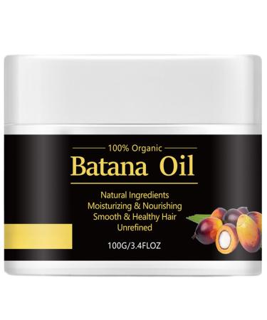 100% Natural Batana Oil for Hair Growth - Batana oil Organic - Scalp and Hair Oil - Repairs Damaged Hair & Skin - Reduces Hair Loss - Eliminates Split Ends for Men & Women - 3.4oz/100ml