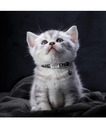 Tagme 2er-Pack Reflective Cat Neck Band with Safety Clasp & Bell | Custom Name & Address Shield for Kittens - Fits 15-20 cm - Black - Buy Online on GoSupps.com