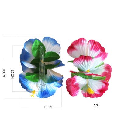 Lurrose 12pcs Hawaii Hibiscus Hair Clips - Beach Party & Wedding Hair Accessories - Buy Online on GoSupps.com