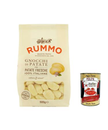 Italian Gourmet E.R. Rummo Potato Gnocchi Pack of 4 100% Italian Potato Dumplings 500g + Italian Gourmet 400g