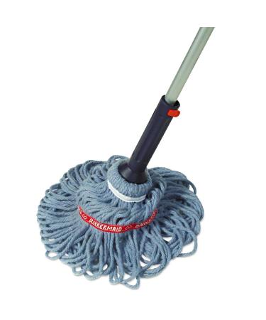 Rubbermaid Commercial Products Self-Wringing Ratchet Twist Mop with Blended Yarn Head, 54-Inch (1809375)