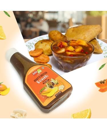 Homemade Khatti Meethi Sonth Chutney 450gm - Sweet and Sour Sauce Dip for Chaat - Red Chutney for Bhelpuri and Pani Puri - 450g - Buy Online on GoSupps.com