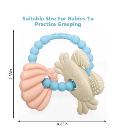 Bite Ring Toys for Babies - BPA-Free Silicone Teething Toys for 3+ Months - Sensory Molar Toys for Toddlers - Buy Online on GoSupps.com