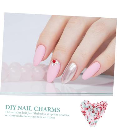 minkissy 4pcs 1 Nail Resin Drill Bling Accessories Nail Decorations for Nail Art House Accessories for Home Bling Decor Rhinestone Jewelry Nail Jewelry Nail Accessories Beadwork Pearl 0.8X0.8cmx4pcs As Shown 2x4pcs - Buy Online on GoSupps.com