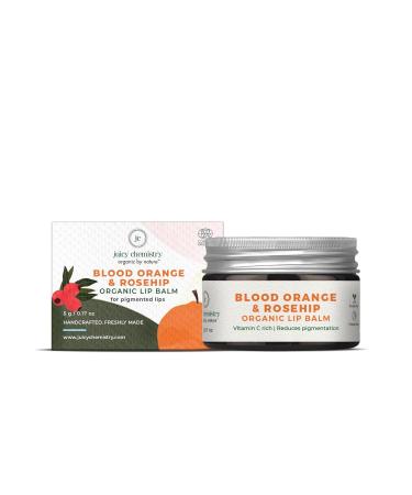 Orange & Rosehip Lip Balm Organic Balm For Dry Chapped & Pigmented Lips Ecocert Certified Organic For Unisex Clinically Tested & Proven Cruelty-Free Veg 5 gm