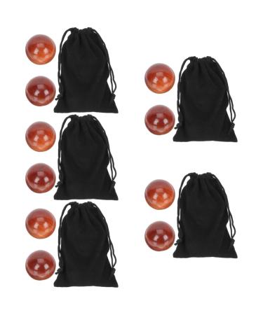 10 pcs health ball made of wood handball handbar hand -rolling balls roller balls Massage rolling balls for hand exercises rolling balls made of wooden handy type the ball roll tool 5x5cmx5pcs as shown x 5 pieces