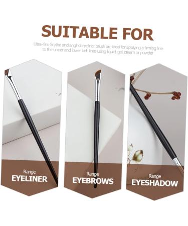 Baluue 2pcs Eyebrow Brush Flat Eyeliner Brush Concealer Brush Flat Tapered Brush Angled Brush Wood - Buy Online on GoSupps.com