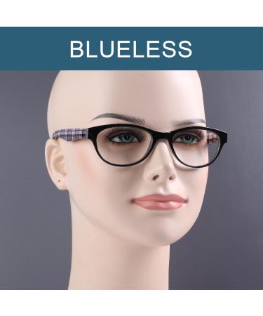BLUELESS Women's Cat-Eye Reading Glasses - 10 Pairs +0.50 - Stylish Patterned Readers for Ladies - Buy Online on GoSupps.com