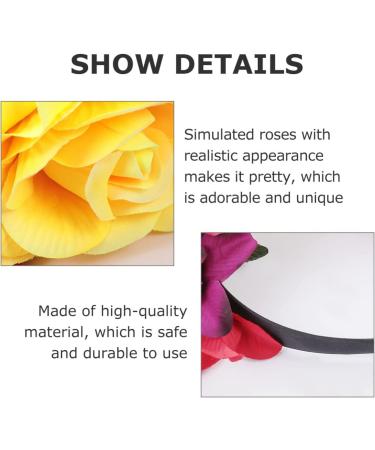 Healvian Gothic Hair Accessories Halloween Flower Crown Headdress Hair Rose Flower Hair Bands for Halloween Costume blue - Buy Online on GoSupps.com