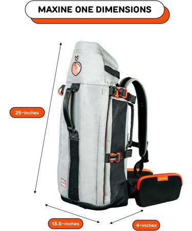 Little Chonk Maxine One Dog Backpack - Comfortable & Safe with Snacc Pacc Hip Belt - Chonkcrete Gray | International Shipping - Buy Online on GoSupps.com