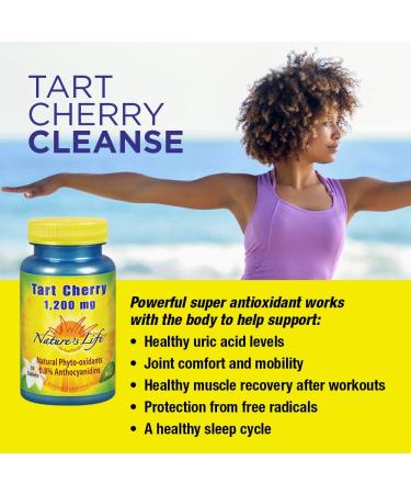 Nature's Life Tart Cherry 1200 mg - 30 Tablets for Joint Support & Antioxidant Power - Buy Online on GoSupps.com