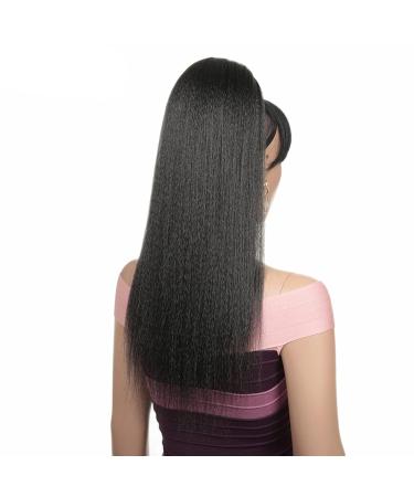 Clke 24-Inch Yaki Ponytail Extension - Long Synthetic Clip-In Ponytail for Afro Kinky Straight Hair - Buy Online on GoSupps.com