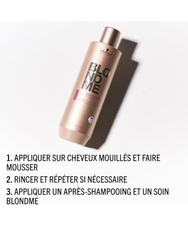 Schwarzkopf Professional BLONDME All Blondes Light Shampoo Colored Lightened Bleached Hair 3D Bond Creation System Mulberry Silk Extract Nourishing Softening Shine 300 ml - Buy Online on GoSupps.com