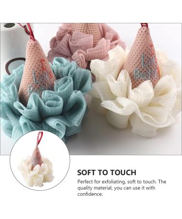 1pc Ice Cream Bath Ball Body Scrubber Sponge Ice Cream Loofah Sponge Mesh Pouf Bath Sponge Body Exfoliator Mesh Bath and Shower Sponge Men Body Wash Polyester Gel Girl Child White - Buy Online on GoSupps.com