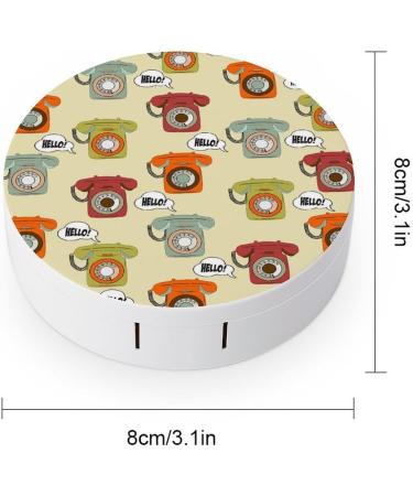 Retro Phone Contact Lens Travel Kit - Portable & Cute Organizer with Mirror for Daily Use - Perfect for Outdoor Adventures - Buy Online on GoSupps.com