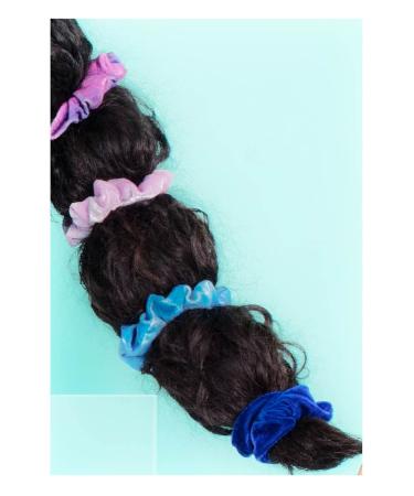 Mytoptrendz Dark Brown Velvet Scrunchies - Solid Color Small Hair Ties for Thin Hair - Stylish Ponytail Bands & Hair Accessories for Girls - Buy Online on GoSupps.com