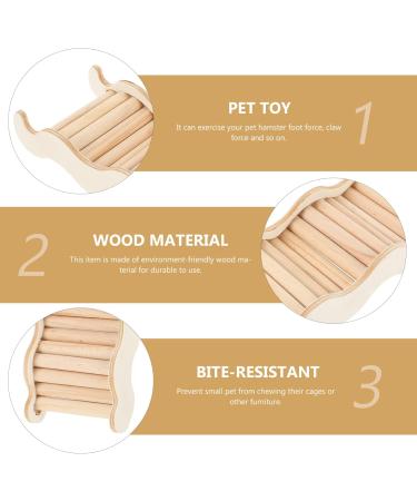 Scicalife Wood Hamster Ladder & Climbing Toys - 12cm Rabbit Bridge & Bird Playground Swing - Buy Online on GoSupps.com
