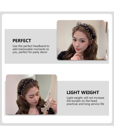 Minkissy Wedding Decor Flower Decor French Style Unique Pearl Hairband Versatile Hair Decor Stylish Headdress Rhinestone Headpiece Womens Headbands - Buy Online on GoSupps.com