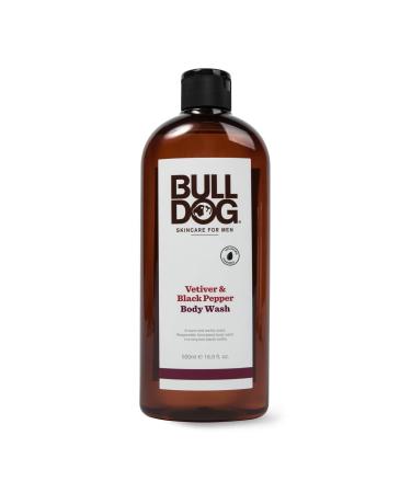Bulldog Skincare For Men Body Wash Vetiver & Black Pepper 16.9 fl oz (500 ml)