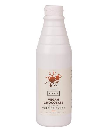 Simply Vegan Chocolate Topping Sauce Dairy Free Ready to Use Dessert Sauce for Ice Cream Waffles Pancakes Coffee & Milkshakes (1 kg) Chocolate 1kg (Pack of 1)