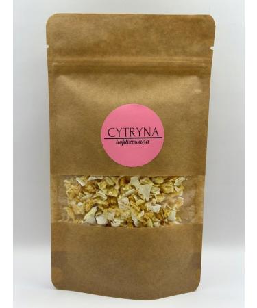 DELIFRUITS.PL FREEZED LEMON 100G SKINLESS GREY FRUITS HIGH QUALITY FRUIT FREEZE AND DRYED FRUITS WITHOUT PRESERVATIVES AND SUGAR-FREE