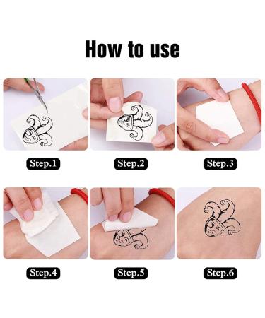 Halloween Temporary Tattoos Stickers Set - 4 Large HQ Tattoos for Face, Waist, Leg, Hand - Halloween Makeup Cosplay Accessories for Women, Men, Kids - Fake Tattoos for Halloween Party Favors - Buy Online on GoSupps.com