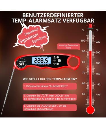 Buy Cirycase Digital Meat Thermometer - Instant Read Grill & Roast Thermometer with 102cm Long Probe - Perfect for BBQ Oven and Baking - Buy Online on GoSupps.com