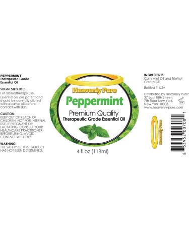 Huge 4 oz Peppermint Essential Oil - Pure & Natural, Therapeutic Grade for Aromatherapy - Buy Online on GoSupps.com