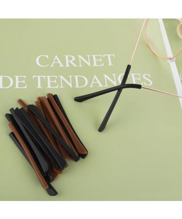 Silicone Anti-Slip Coatings - 10 Pairs of Slide-Resistant Glasses End Caps | Black & Brown | International Shipping - Buy Online on GoSupps.com